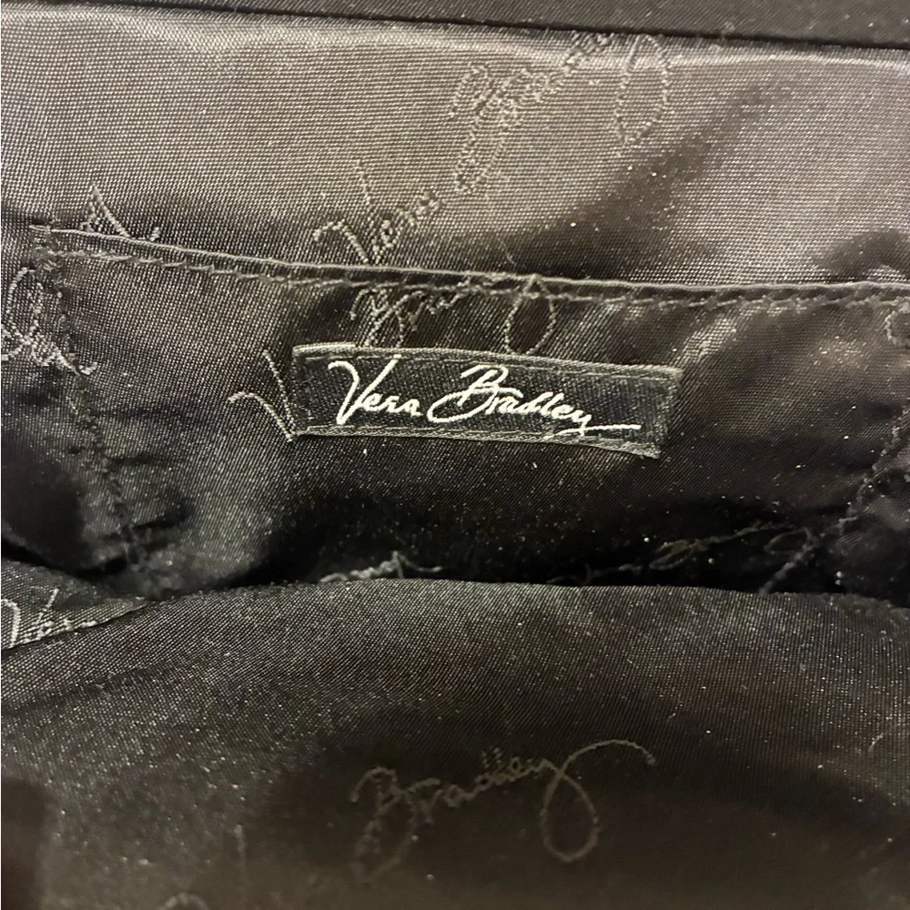 Vera‎ Bradley Black and Cream Embroidered Clutch